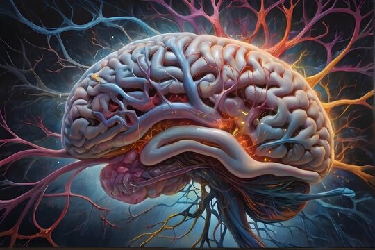 inside of the brain with Depression and Anxiety
