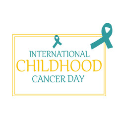 Vector illustration of International Childhood Cancer Day design template concept observed with Yellow Ribbon.