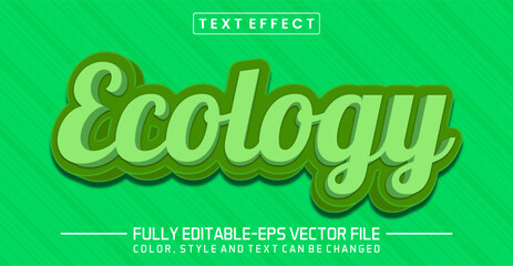 Editable Ecology text style effect - text style Concept