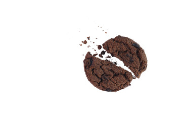 Chocolate chip cookies isolated transparent