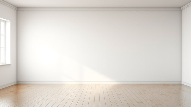 empty room wall white background with shadow and light