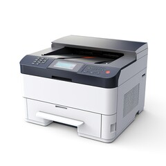 Photo of printer isolated on white background