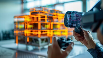 Incorporating virtual reality innovations, a civil engineer visualizes and develops sophisticated infrastructure designs tailored to urban contexts.