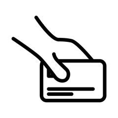 The cashless icon in line style