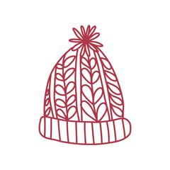 pink and white christmas hat