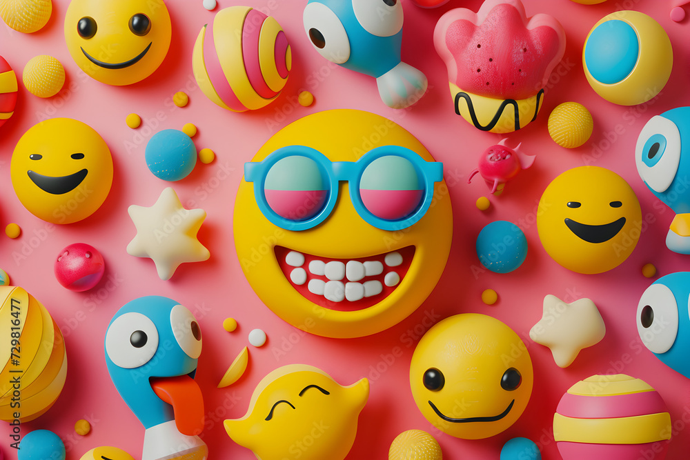 Wall mural an april fools' day emoji, combining clever design elements and witty expression to delight and ente