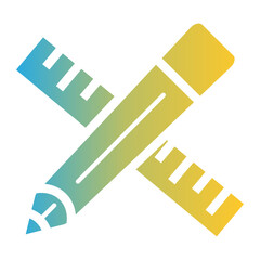 construction icon on flat gradient style