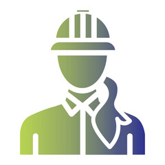 construction icon on flat gradient style