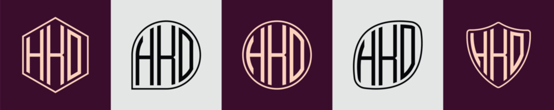 Creative simple Initial Monogram HKO Logo Designs.
