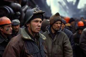 Fototapeta premium Ussr people 1980s: everyday lives, culture, and societal dynamics of Soviet russia citizens during a pivotal historical era marked by political shifts, cultural trends