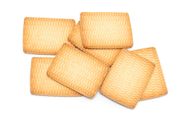 Rectangular cookies on a white background.