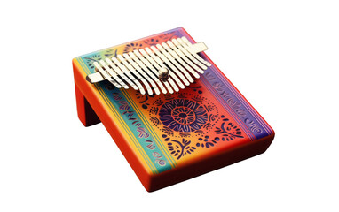 Colorful Kalimba Thumb Piano on white background