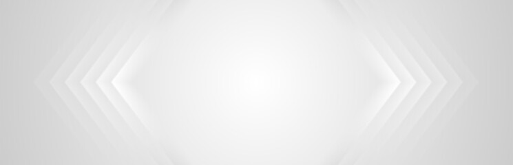 Grey white minimal arrows abstract technology background. Vector banner graphic design
