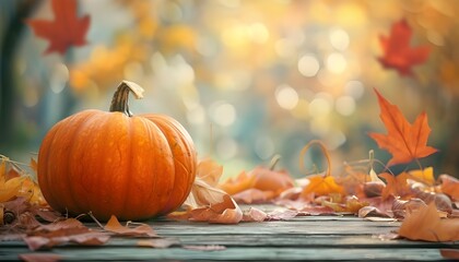 Autumn Pumpkin Thanksgiving Background