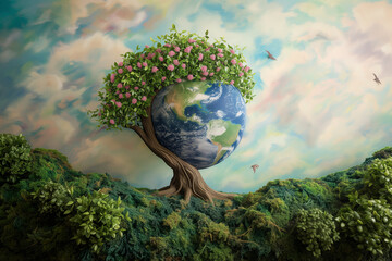 World environment and Earth Day concept with eco friendly enviroment.