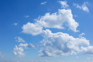 Blue sky background with clouds