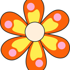 Retro Groovy Flower