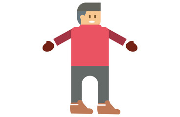 winter boy icons,Winter holiday,Happy characters,Child are engaged in winter activities on the street on a white background., playing snow,Vector illustration,playwith snow