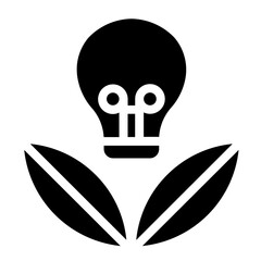 Green energy glyph icon