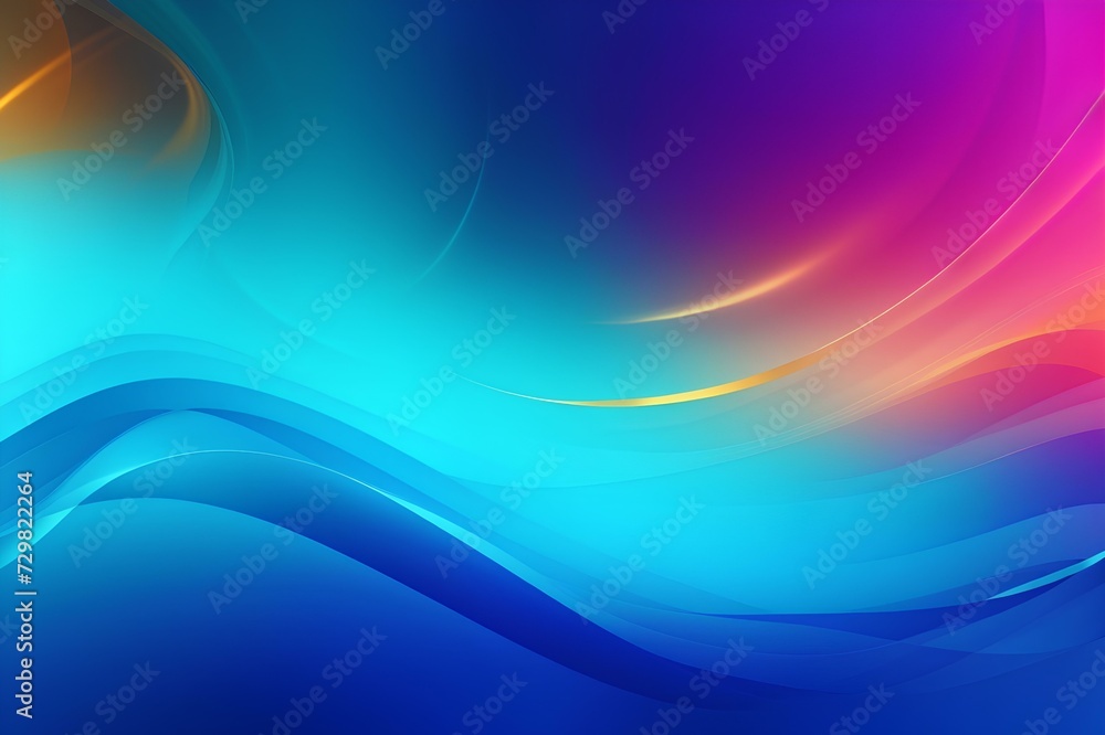 Poster abstract background waves color, created by ai generated