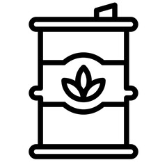 Oil Barrel line icon