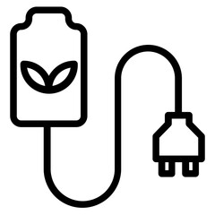 Battery line icon