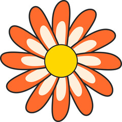 Retro Groovy Flower