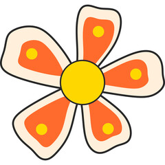 Retro Groovy Flower