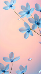 Obraz premium delicate-flower-petals-scattered-soft-pastel-toned-background-high-resolution-high-angle-view