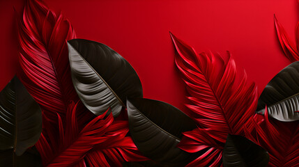 red feather isolated on black,,
red and black feathers 3d image