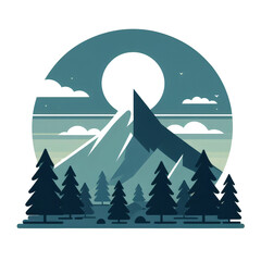 logo PNG illustration Mountain and sky
