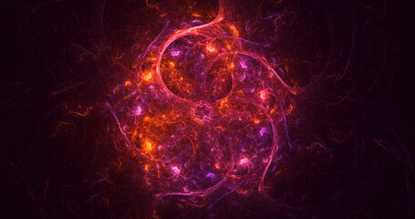 3D manual rendering abstract round hole light background