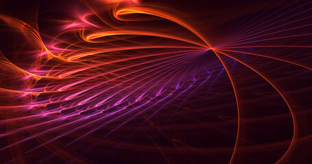 3D manual rendering abstract colorful fractal light background