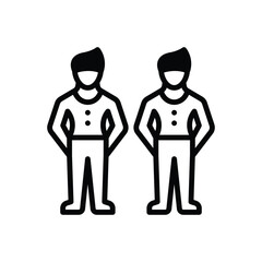 Black solid icon for people