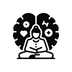 Black solid icon for physical health