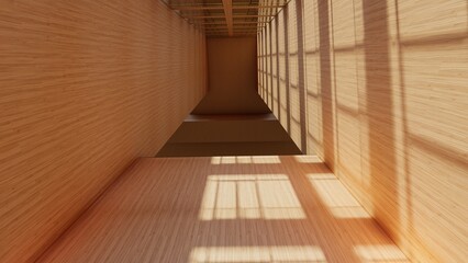 alone in the backrooms liminal space 3d render