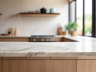 A countertop in a kitchen. Generative AI