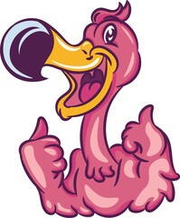 Flamingo Mascot Logo