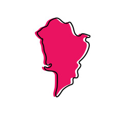 Kedah state of Malaysia vector map.