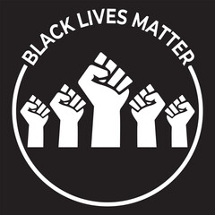 Symbol of the black freedom movement. Black lives matter. Movement for freedom and equality.  Black Lives Matter. America.