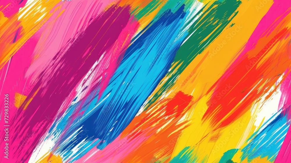 Poster a colorful background with a lot of paint splattered on the bottom and bottom of the image and the b