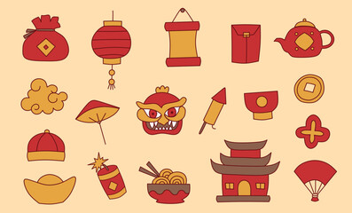 Chinese New Year Decoration Vector, Trendy Vector Illustrations for Chinese New Year: Decorations for the Year of the Dragon (2024)