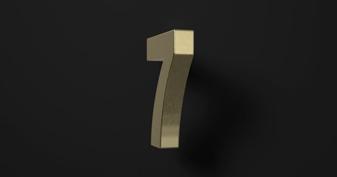 Rotating number seven