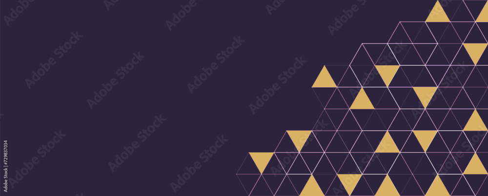 Wall mural abstract hexagon background with triangle shape