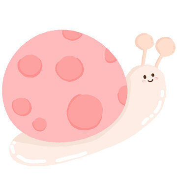 Cute cartoon snail illustration 