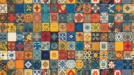  a close up of a wall made up of many different colors and shapes of different shapes, sizes, and colors of different shapes, and sizes, and sizes.