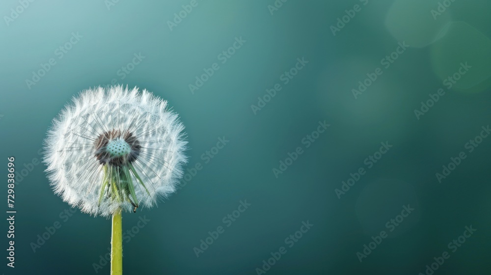 Aufkleber a close up of a dandelion on a blurry background with a blurry image of the dandelion in the center 