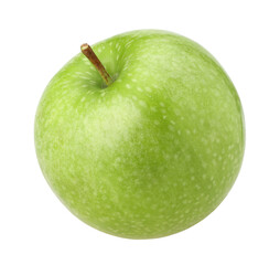 green apple isolated, fresh green apple, transparent PNG, PNG format, single