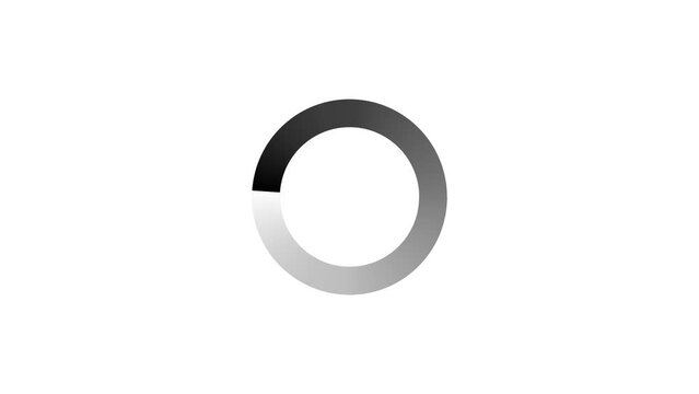 Circle Loading icon loop out animation with dark background
