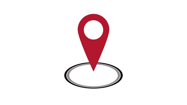 Location icon isolated Pinter on the white screen background. technology selection icon place on the map 
